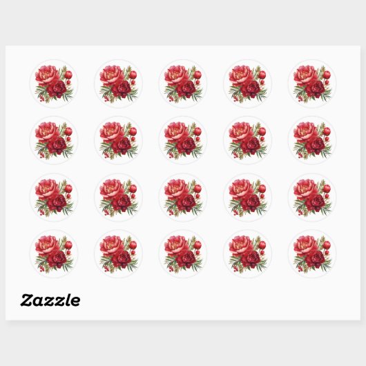 Winter Peony Stickers (Vel)