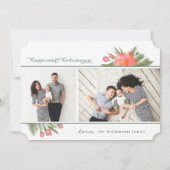 Winter Peony | Twee fotofeestdagen Feestdagenkaart (Voorkant)