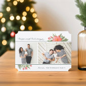 Winter Peony | Twee fotofeestdagen Feestdagenkaart