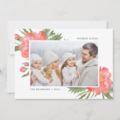 Winter Peony | Vakantieknopkaart Feestdagenkaart (Voorkant)