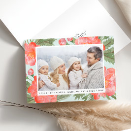 Winter Peony | Vakantievisiefoto gevouwen Feestdagen Kaart