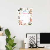 Winter Peperkoek Geslacht Onthulling Stem Board Bo Poster (Thuiskantoor)