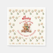 Winter peperkoek kerstboom Baby shower Servet (Voorkant)