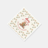 Winter peperkoek kerstboom Baby shower Servet (Hoek)