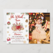 Winter peperkoek Kerstkoekje Verjaardag Foto Kaart (Voorkant)