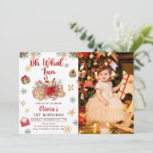 Winter peperkoek Kerstkoekje Verjaardag Foto Kaart (Staand voorkant)