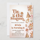 Winter peperkoek Kerstkoekje Verjaardagsfeest Kaart (Voorkant)