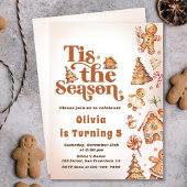 Winter peperkoek Kerstkoekje Verjaardagsfeest Kaart