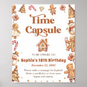 Winter peperkoek Kerstmis Cookie Time Capsule Poster (Voorkant)