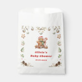 Winter peperkoek Kerstmis Santa Baby shower Bedankzakje (Voorkant)