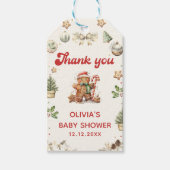 Winter peperkoek Kerstmis Santa Baby shower Cadeaulabel (Voorkant)