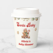 Winter peperkoek Kerstmis Santa Baby shower Papieren Bekers (Voorkant)