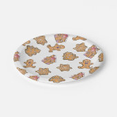 Winter peperkoek zoete traktatie vakantie papieren bordje (Gekanteld)