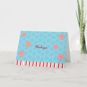 Winter Peppermint Snoep Dank u wel, briefkaarten