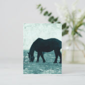 Winter Percheron Briefkaart (Staand voorkant)