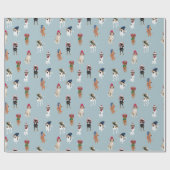 Winter Pet Coonhounds Cadeaupapier (Vlak)