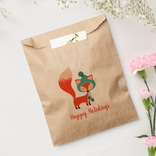 Winter Pet Fox  Kerstmis Bedankzakje (Gezegeld)