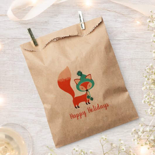 Winter Pet Fox  Kerstmis Bedankzakje (Geknipt)