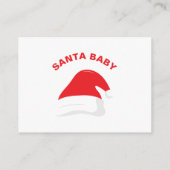 Winter Pet Santa Baby shower Luier Raffle Naam Informatiekaartje (Achterkant)