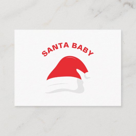 Winter Pet Santa Baby shower Luier Raffle Naam Informatiekaartje (Achterkant)