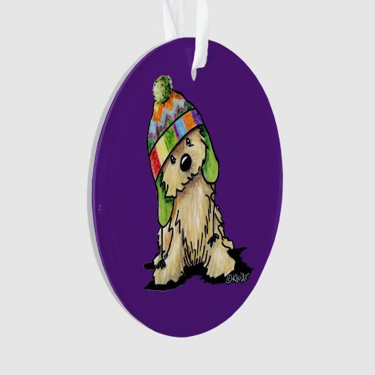Winter Pet Terrier Dog Ornament (voorkant)