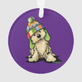 Winter Pet Terrier Dog Ornament (achterkant)