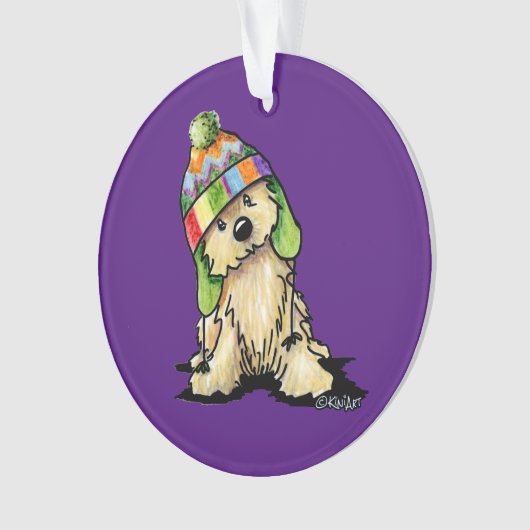 Winter Pet Terrier Dog Ornament (voorkant)
