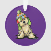 Winter Pet Terrier Dog Ornament (voorkant)