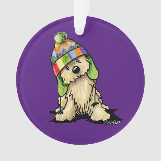 Winter Pet Terrier Dog Ornament (voorkant)