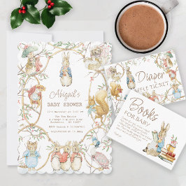 Winter Peter the Rabbit Beatrix Woodland Baby Show Kaart