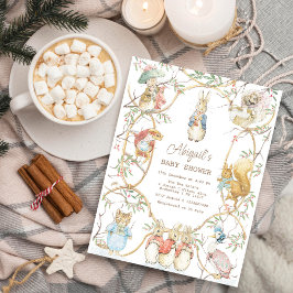 Winter Peter the Rabbit Woodland Baby Show Budget Briefkaart