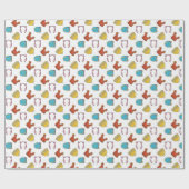 Winter petten kleurrijk schattig cadeaupapier (Vlak)