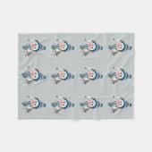 Winter Pig Fleece Deken (Voorkant (Horizontaal))