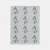 Winter Pig Fleece Deken (Voorkant)