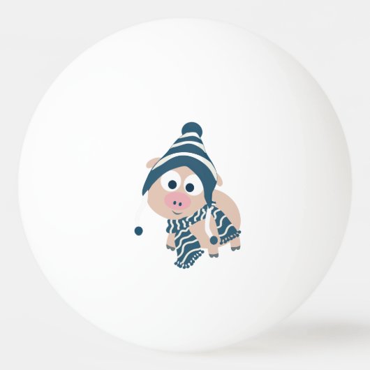 Winter Pig Pingpongbal (Voorkant)