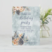 Winter Pijnappel kegel bloemenvakantie feestje cor Kaart (Staand voorkant)