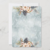 Winter Pijnappel kegel bloemenvakantie feestje cor Kaart (Achterkant)