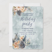 Winter Pijnappel kegel bloemenvakantie feestje cor Kaart (Voorkant)