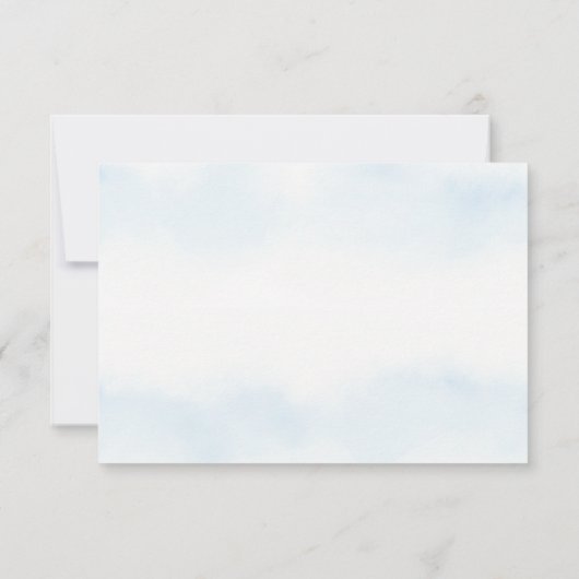 winter pijnbomen bruiloft RSVP reactie (Achterkant)