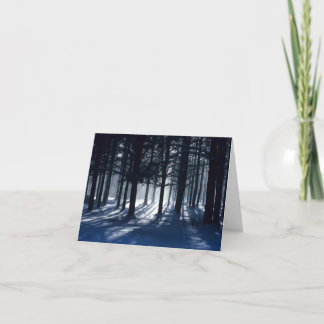 WINTER: Pijnbomen in de sneeuw Feestdagen Kaart