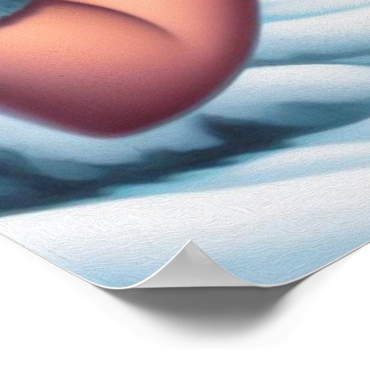 Winter Pin-up Meisje Poster (Hoek)