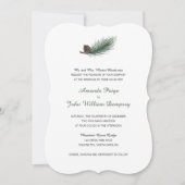 Winter Pine Branch en Pinecone | Weddenschap Kaart (Voorkant)