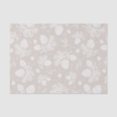 Winter Pine Branch in witte en beige kerst Tissuepapier (Voorkant)
