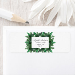 Winter Pine Branches Wedding Etiket