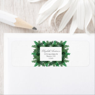 Winter Pine Branches Wedding Etiket