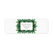 Winter Pine Branches Wedding Etiket (Voorkant)