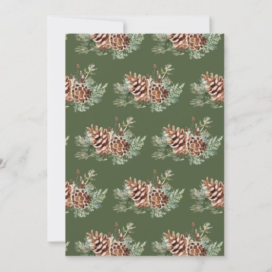 Winter Pine bruiloft uitnodiging (Achterkant)