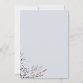 Winter Pine Cone Floral Wreath Boho Wedding Invita Kaart (Achterkant)