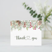 Winter Pine Cones Dank u wel (Staand voorkant)