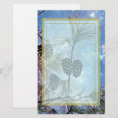 Winter Pine Cones onder een sterrenhemel Briefpapier (Voorkant / Achterkant)